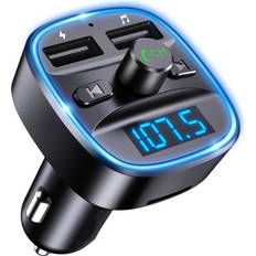 FM Transmitters Chronus Bluetooth FM Transmitter for Car, Universal Car Charger with Dual