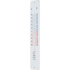 Homescapes Silver Metal Wall Thermometer for Garden