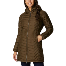 Columbia Femme Vêtements d'extérieur Columbia Women's Powder Lite Hooded Mid-Length Down Jacket - Olive Green