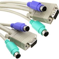 KVM Switches Kenable KVM Switch Male To Male SVGA And PS 2 Lead 3m