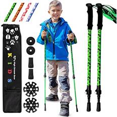 Green Trekking Poles High Stream Gear Kids Hiking Adjustable Telescopic Trekking Poles for Children