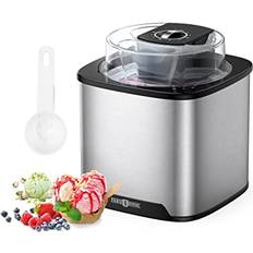 Ice Cream Makers Paris Rhône Paris Rhône 2.1 Quart Ice Cream Maker, Automatic Homemade Electric Ice Cream Maker Machine for Countertops with Freezer Bowl, Scoop, Spatula, Measuring Cup for Creamy Ice Cream, Gelato, Frozen Yogurt