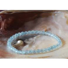 Armbånd med aquamarine-akvamarin kugleformede Krystal armbånd