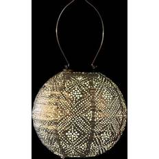 Round Solar Lantern 20 cm Topaze Silver