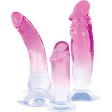 Excellent Power Sapphire Pink Realistic Dildo 3-pack