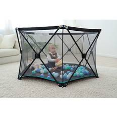 Child Safety Pamo Babe 6-Panel Outdoor Playpen Portable Playard Play Pen with Carrying Black