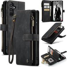 CaseMe Samsung Galaxy A15 C30 Multifunktions Wallet Hülle Schwarz