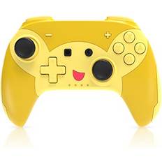 Game Controllers NexiGo Switch Wireless Controller for Nintendo Switch/Lite/OLED with Back Buttons, Bluetooth Controller with Semi-Auto Turbo, Motion, Vibration Function Yellow