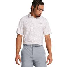 Adult Polo Shirts Under Armour Men's Playoff 3.0 Printed Polo White Photon Blue Steel