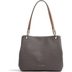 Michael Kors Kensington Large Signature Logo Tote Bag - Dark Brown