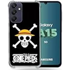 Cokitec Verstärkte Schutzhülle für Samsung Galaxy A15 4G 5G Manga One Piece mit Totenkopfmotiv