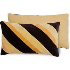 HKliving Striped Coussin En Velours 60 x 35 cm - Multicolore