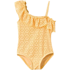 24-36M Badedragter Børnetøj Name It One-Shoulder Swimsuit - Sahara Sun