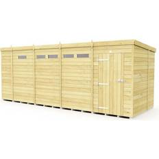 Tanalised 17 7 Feet Pent Security Shed Door