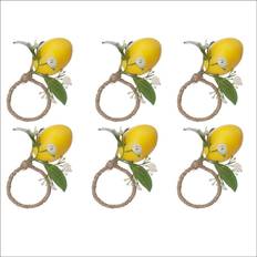 Yellow Napkin Rings Tlily Lemon 6 Lemon Leaf Napkin Ring