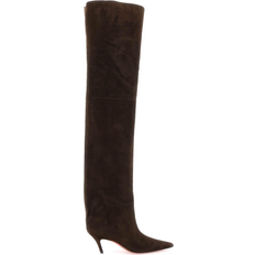 Amina Muaddi Fiona Thigh High 60 - Brown