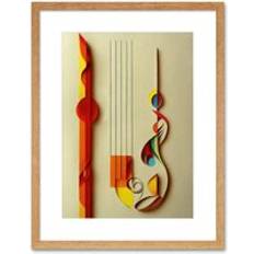 Photography Framed Art ARTERY8 Kandinsky Inspired Musical Symbol Clefs Music Framed Art