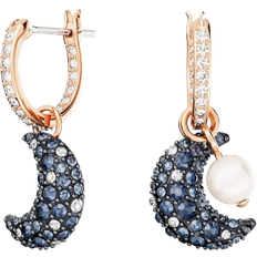 Swarovski Luna Drop Earrings - Rose Gold/Pearl/Transparent