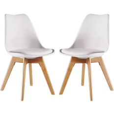 Natural Kitchen Chairs Life Interiors Lorenzo Tulip White Kitchen Chair 83cm 2pcs