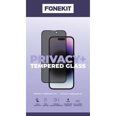 FoneKit Privacy Full Cover Tempered Glass, iPhone 15 Pro Max