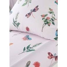 RHS Butterfly Garden Fitted Bed Sheet Pink