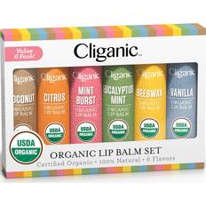 PETA Lip Balms Cliganic Organic Lip Balm Set 6-pack