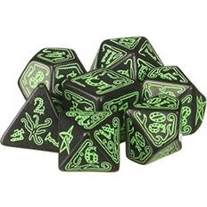 Call of Cthulhu Black and Green Dice Set of 7