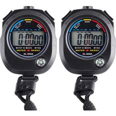 Stop Watches KingL KingL Digital Stopwatch Timer Interval Timer with Large Display 2 Packs