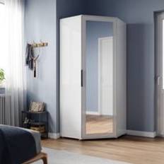 Elegant Modern Corner with Mirror Wardrobe