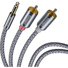 Cables ChaoChuang Cable Jack 3.5 To 2 RCA Cable 3.5mm Jack To 2RCA Male Splitter Aux Amplifiers