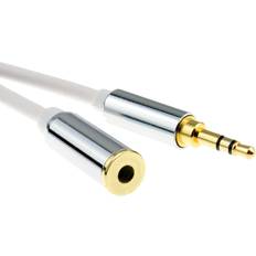 Cables Kenable PRO METAL WHITE 3.5mm Stereo Jack