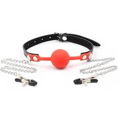 House Of Glass Ball Gag & Nipple Clamps