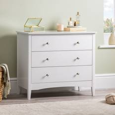 Christow Ilsington White 3 Silky Smooth D40cm Chest of Drawer