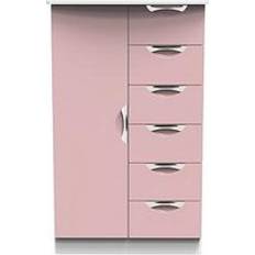 Pink Clothing Storage Swift Alva Ready Assembled Wardrobe