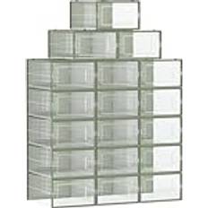 Green Shoe Racks Songmics 12 Set Transparent Green Storage Boxes Shoe Rack