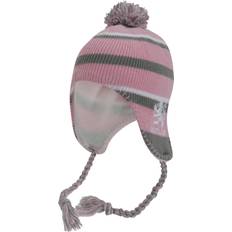 Dame - Rosa Hatter Ladies/Womens Scotland Lion Pink Winter Hat, Thermal Peruvian Hat With Tassels