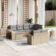 Garden & Outdoor Furniture vidaXL 10 Piece Garden Outdoor Lounge Set