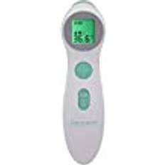 Beper P303MED001 Infraröd febertermometer, beröringsfri, mäter kropp/vätska/objekt och ytor, bakgrundsbelyst LCD-display, minne 10 mätningar, vit/vattengrön