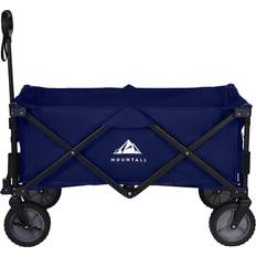 MOUNTALL Navy Collapsible Portable Wagon Trolley Folding Festival Camping Beach Blue