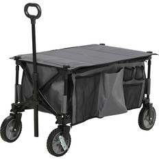 Folding Wagon Garden Cart Collapsible Camping Trolley