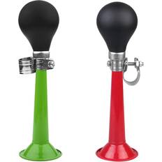 Bicycle Bells Tianfu 2 Pcs Bike Bell Bicycle Bell Bike Bell Metal Horn, Chrome Metal Bike Air Horn with 20cm Squeeze Bulb, Trumpet Sound Green Red