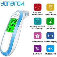 Fever Thermometers Yongrow Flash Sale-Yongrow Non Contact Infrared Thermometer Forehead and Ear Dual Mode for Baby Adult Home Use with Fever Alarm and Auto Off
