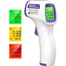 Fever Thermometers Femometer No-Contact Digital Infrared Forehead for Adults and Kids, Fast Measurement, Fever Alarm and Memory Function