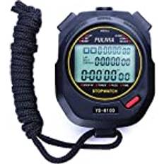 Stop Watches PULIVIA PULIVIA Tidtagarur sporttimer 100 varv/splittringar digitalt stoppur med återkallande timer klocka väckarkalender, stor display stoppur för tränare löpning simning sportträning