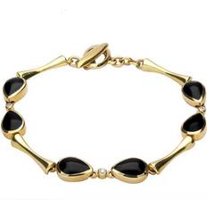 Mujer - Oro Pulseras Whitby Jet Pear Bracelet - Gold/Diamond/Black