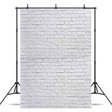 Photo Backgrounds Cylyh CYLYH 5x7ft White Brick Wall Backdrop Vinyl White Brick Backdrops for Photography Baby Shower Kids Adult Photography Background Studio Prop D136