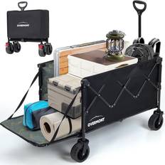 Overmont Overmont 200L Foldable Wagon Cart 49.2" Extended Heavy Duty Collapsible Folding Utility Wagon with All-Terrain Big Wheels for Outdoor Camping Sports Garden Beach Grocery 265lbs Support