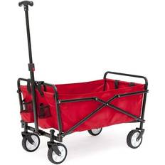 Utility Wagons Seina Collapsible Folding Wagon with Straps Utility Cart Portable Lightweight Fold up for Groceries Laundry Sports Baseball Softball Fishing and Camping
