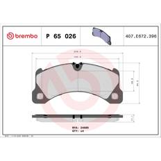 Friction Breaking Brembo Prime Brake Pad Set