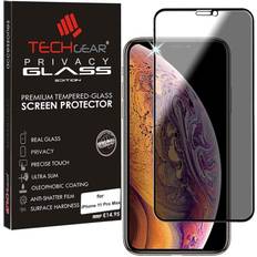 Apple iPhone 11 Pro Max Screen Protectors TechGear Anti Spy Screen Protector for iPhone 11 Pro Max PRIVACY 3D GLASS Edition Genuine Tempered Glass Full Screen Protector Guard Cover
